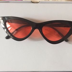 Triangle red lens with black Frame Sunglasses